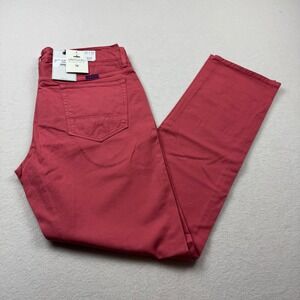 Untuckit El Circo Straight Fit Pants Men's 34x32 Red Garment Dyed NWT